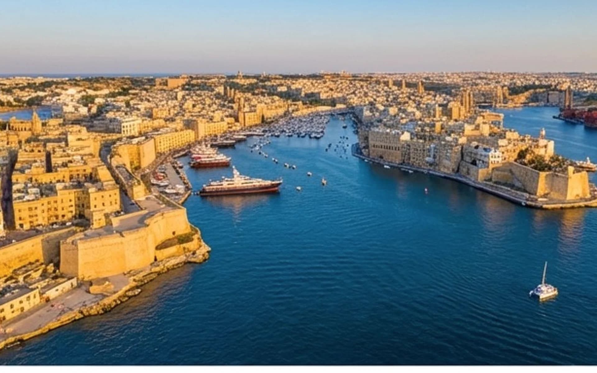 Wielki Port na Malcie widziany z lotu ptaka